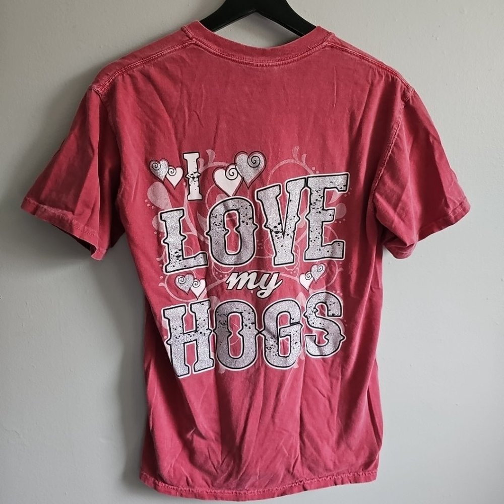 Comfort Colors Arizona Razorbacks Love My Hogs Size Small Short Sleeve Shirt